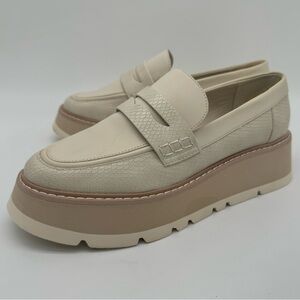 Dolce Vita Cream and Tan Platform Loafers